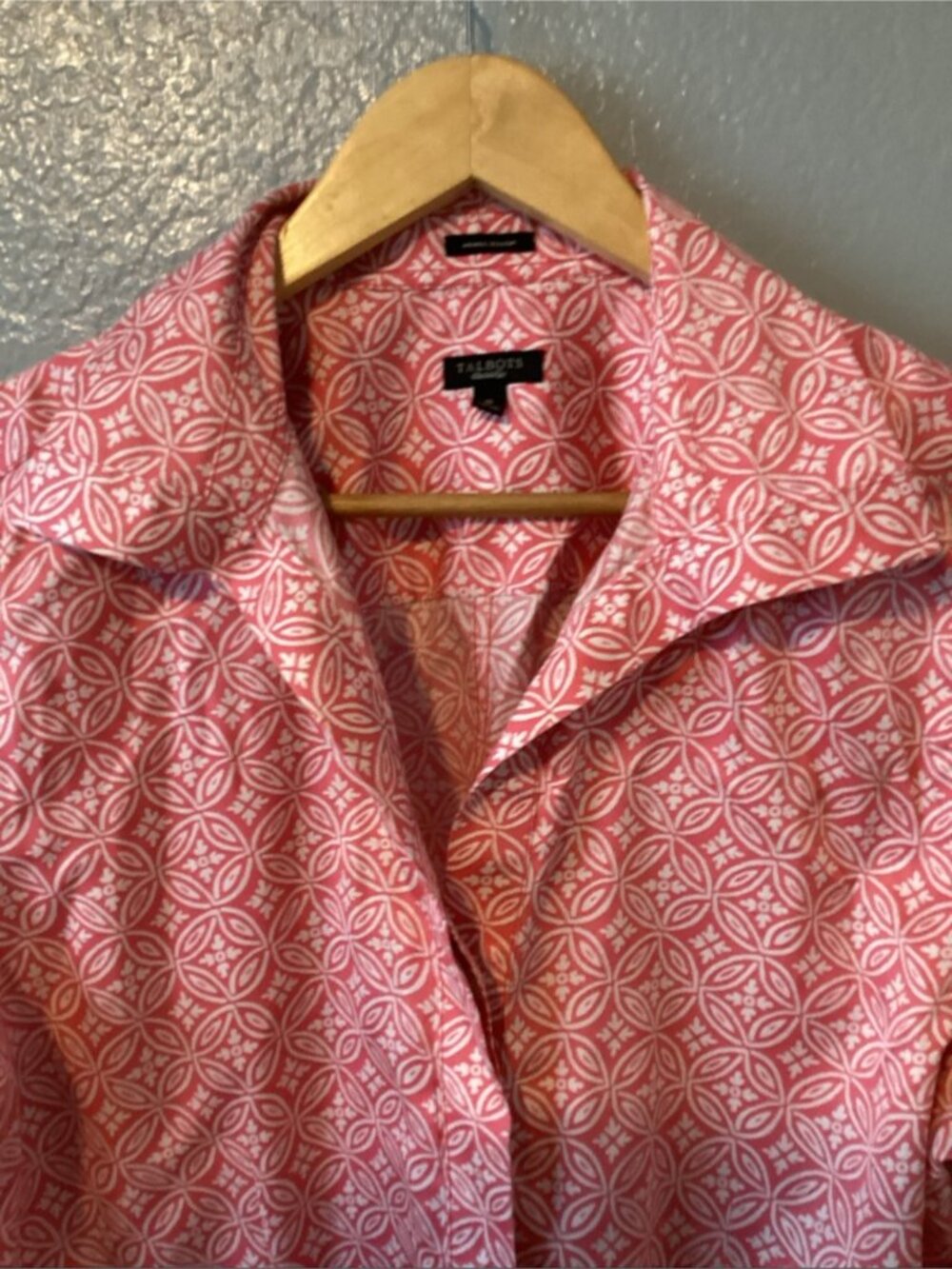 Pink Geometric Button-Down Shirt - Picture 2 of 6